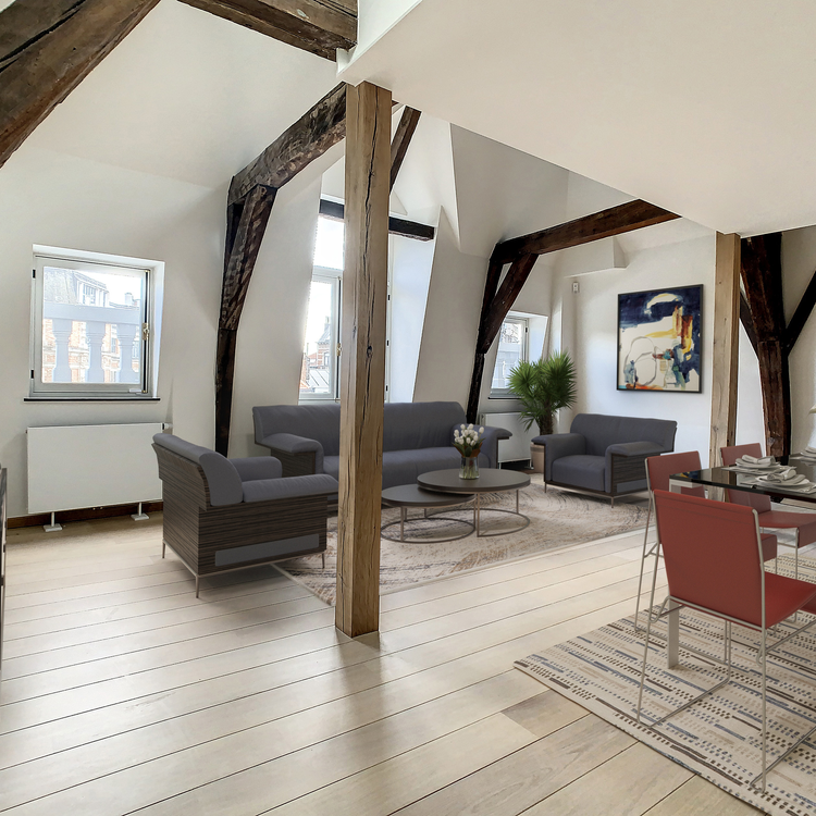 Grand Sablon: 2-beds penthouse in historic house, first occupancy 