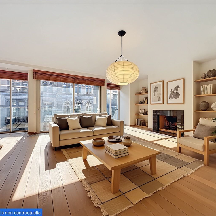 Rue aux Laines: Prestigious last floor 2-beds, potential 3-beds apartment